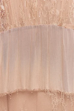 Sale VESTIDO COMBINADO ENCAJE ZW COLLECTION Mujer Vestidos