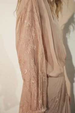 Sale VESTIDO COMBINADO ENCAJE ZW COLLECTION Mujer Vestidos