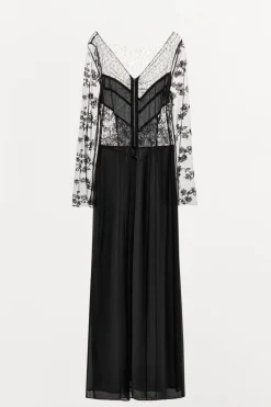 Clearance VESTIDO COMBINADO ENCAJE ABALORIOS Mujer Vestidos|Lenceria