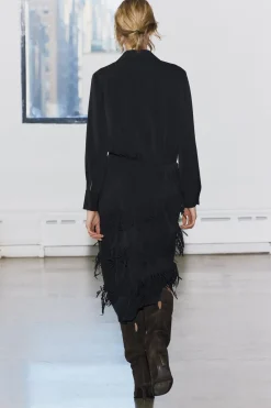 Online VESTIDO COMBINADO FLECOS ZW COLLECTION Mujer Vestidos