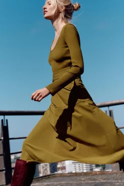 Sale VESTIDO COMBINADO HEBILLAS Mujer Vestidos