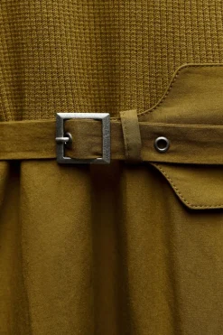 Sale VESTIDO COMBINADO HEBILLAS Mujer Vestidos