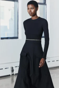 Hot VESTIDO COMBINADO PESPUNTES Mujer Vestidos