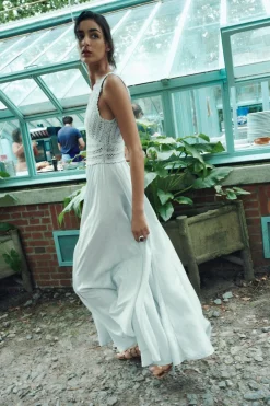 Sale VESTIDO COMBINADO PUNTO CROCHET Mujer Vestidos|Cárdigan / Jerséis