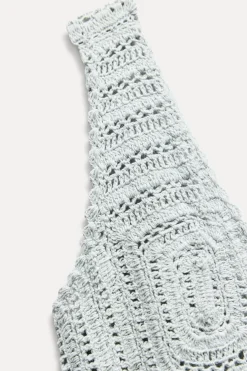 Sale VESTIDO COMBINADO PUNTO CROCHET Mujer Vestidos|Cárdigan / Jerséis