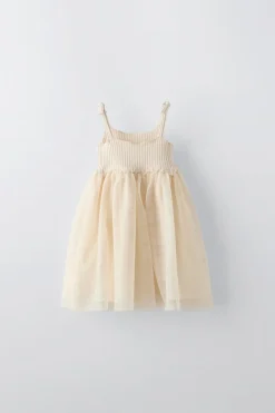 Niños ZARA 1½ - 6 Años·Vestidos / Petos|6 - 18 Meses·Vestidos / Monos<VESTIDO COMBINADO TUL