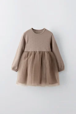 Niños ZARA 1½ - 6 Años·Vestidos / Petos|6 - 18 Meses·Vestidos / Monos<VESTIDO COMBINADO TUL