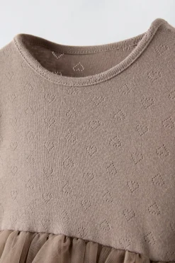 Niños ZARA 1½ - 6 Años·Vestidos / Petos|6 - 18 Meses·Vestidos / Monos<VESTIDO COMBINADO TUL