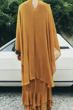 Outlet VESTIDO CON CAPA VOLANTES ZW COLLECTION Mujer Vestidos