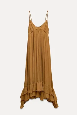 Outlet VESTIDO CON CAPA VOLANTES ZW COLLECTION Mujer Vestidos