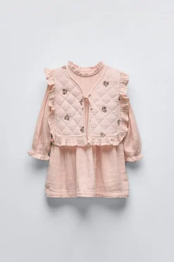 Niños ZARA 1½ - 6 Años·Vestidos / Petos|6 - 18 Meses·Vestidos / Monos<VESTIDO CON CHALECO