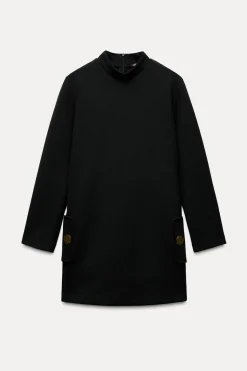 Fashion VESTIDO CORTO BOTONES Mujer Vestidos