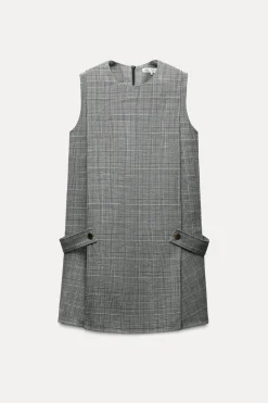 Discount VESTIDO CORTO CUADROS ZW COLLECTION Mujer Vestidos