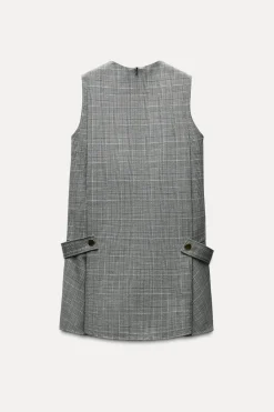 Discount VESTIDO CORTO CUADROS ZW COLLECTION Mujer Vestidos