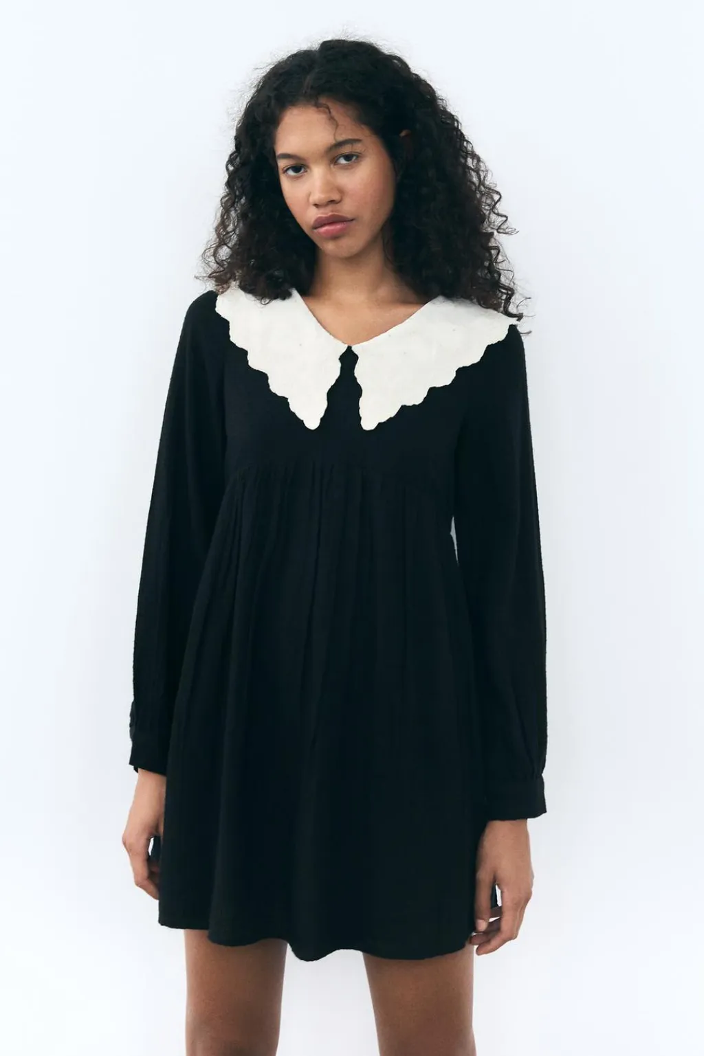 Discount VESTIDO CORTO CUELLO BOBO Mujer Vestidos