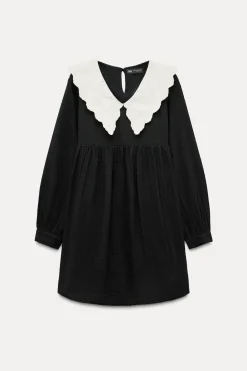 Discount VESTIDO CORTO CUELLO BOBO Mujer Vestidos