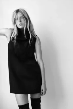 Fashion VESTIDO CORTO CUELLO ENVOLVENTE Mujer Vestidos