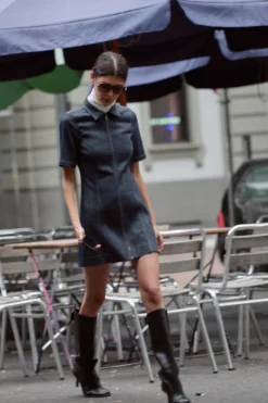 Best VESTIDO CORTO DENIM ZW COLLECTION Mujer Vestidos