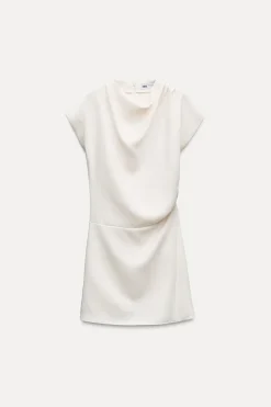 Discount VESTIDO CORTO DRAPEADO Mujer Vestidos