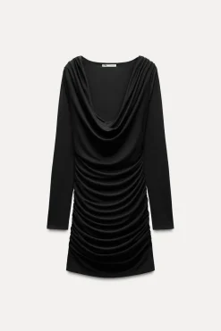 New VESTIDO CORTO DRAPEADO Mujer Vestidos