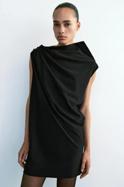 Online VESTIDO CORTO DRAPEADO Mujer Vestidos