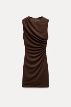 Best VESTIDO CORTO DRAPEADO Mujer Vestidos
