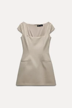 Discount VESTIDO CORTO ENTALLADO Mujer Vestidos