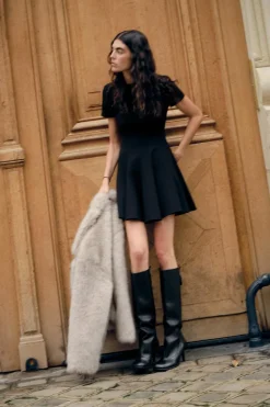 Fashion VESTIDO CORTO GODETS ZW COLLECTION Mujer Vestidos