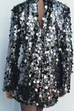 New VESTIDO CORTO LENTEJUELAS Mujer Vestidos