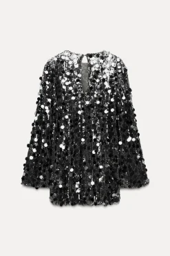 New VESTIDO CORTO LENTEJUELAS Mujer Vestidos