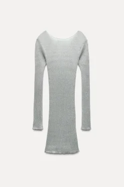 Outlet VESTIDO CORTO METALIZADO Mujer Vestidos