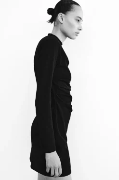 New VESTIDO CORTO PLIEGUES Mujer Vestidos