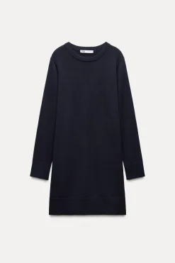 Discount VESTIDO CORTO PUNTO LISO Mujer Vestidos|Cárdigan / Jerséis