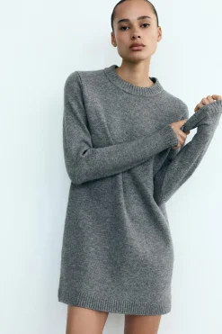 Clearance VESTIDO CORTO PUNTO SOFT Mujer Vestidos|Cárdigan / Jerséis