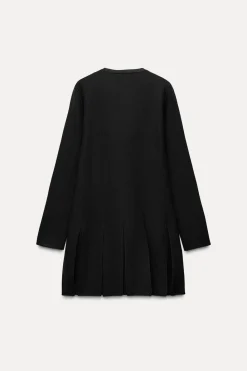 Outlet VESTIDO CORTO PUNTO TABLAS Mujer Vestidos|Cárdigan / Jerséis