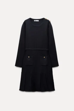 New VESTIDO CORTO PUNTO TABLAS Mujer Vestidos|Cárdigan / Jerséis