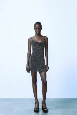 Discount VESTIDO CORTO TUL BRILLOS Mujer Vestidos