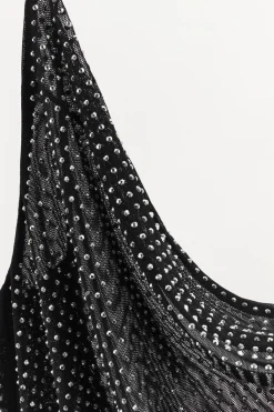 Discount VESTIDO CORTO TUL BRILLOS Mujer Vestidos