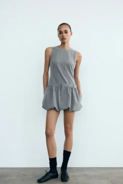 Outlet VESTIDO CORTO VOLUMEN Mujer Vestidos