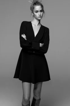 Sale VESTIDO CREPE SKATER Mujer Vestidos