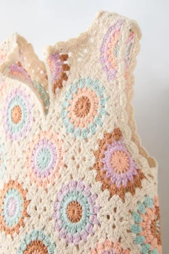 Niños ZARA 1½ - 6 Años·Vestidos / Petos|1½ - 6 Años·Punto<VESTIDO CROCHET