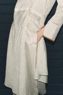 Fashion VESTIDO CRUZADO CONTRASTE ZW COLLECTION Mujer Vestidos