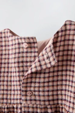 Niños ZARA 6 - 18 Meses·Vestidos / Monos<VESTIDO CUADROS