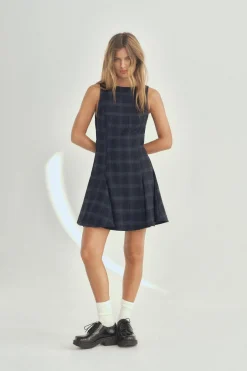 Discount VESTIDO CUADROS Mujer Vestidos