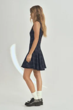 Discount VESTIDO CUADROS Mujer Vestidos