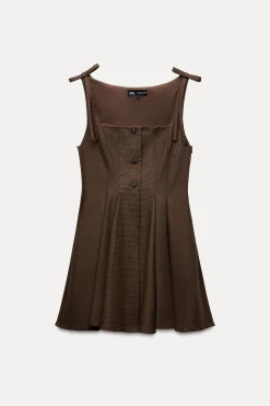 Best VESTIDO CUADROS LAZOS Mujer Vestidos