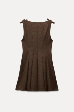 Best VESTIDO CUADROS LAZOS Mujer Vestidos