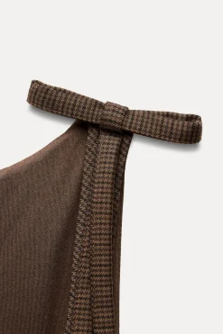 Best VESTIDO CUADROS LAZOS Mujer Vestidos