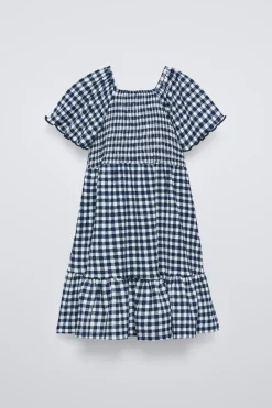 Niños ZARA 6 - 14 Años·Vestidos / Monos<VESTIDO CUADROS VICHY BAMBULA