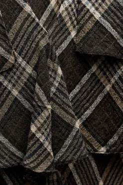 Hot VESTIDO CUADROS VOLANTE ZW COLLECTION Mujer Vestidos